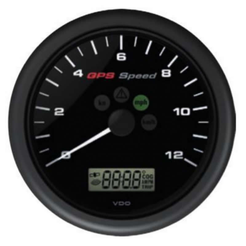 VDO ViewLine GPS Speedometer 0-12 kn Black 110 mm